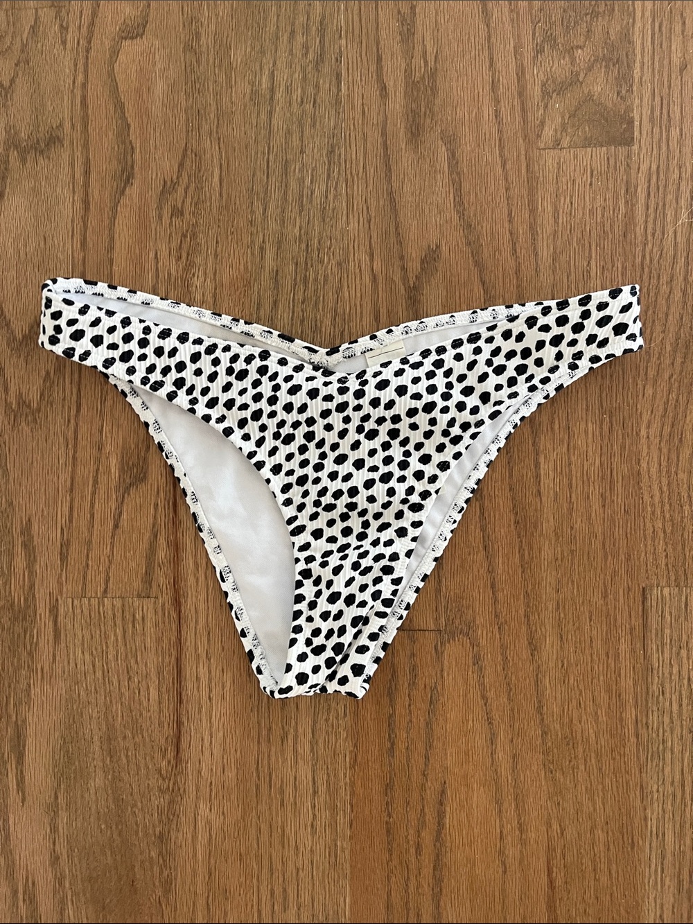 Hollister Black & White Spotted Bikini Bottoms